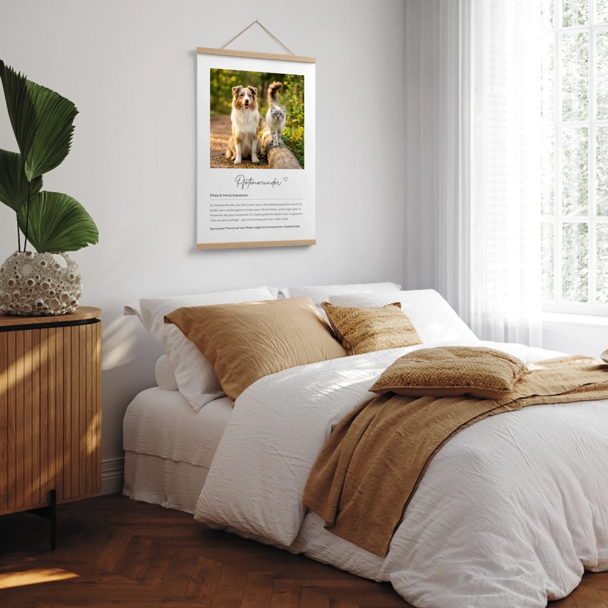 Poster-Holzleiste-MockUp-Schlafzimmer