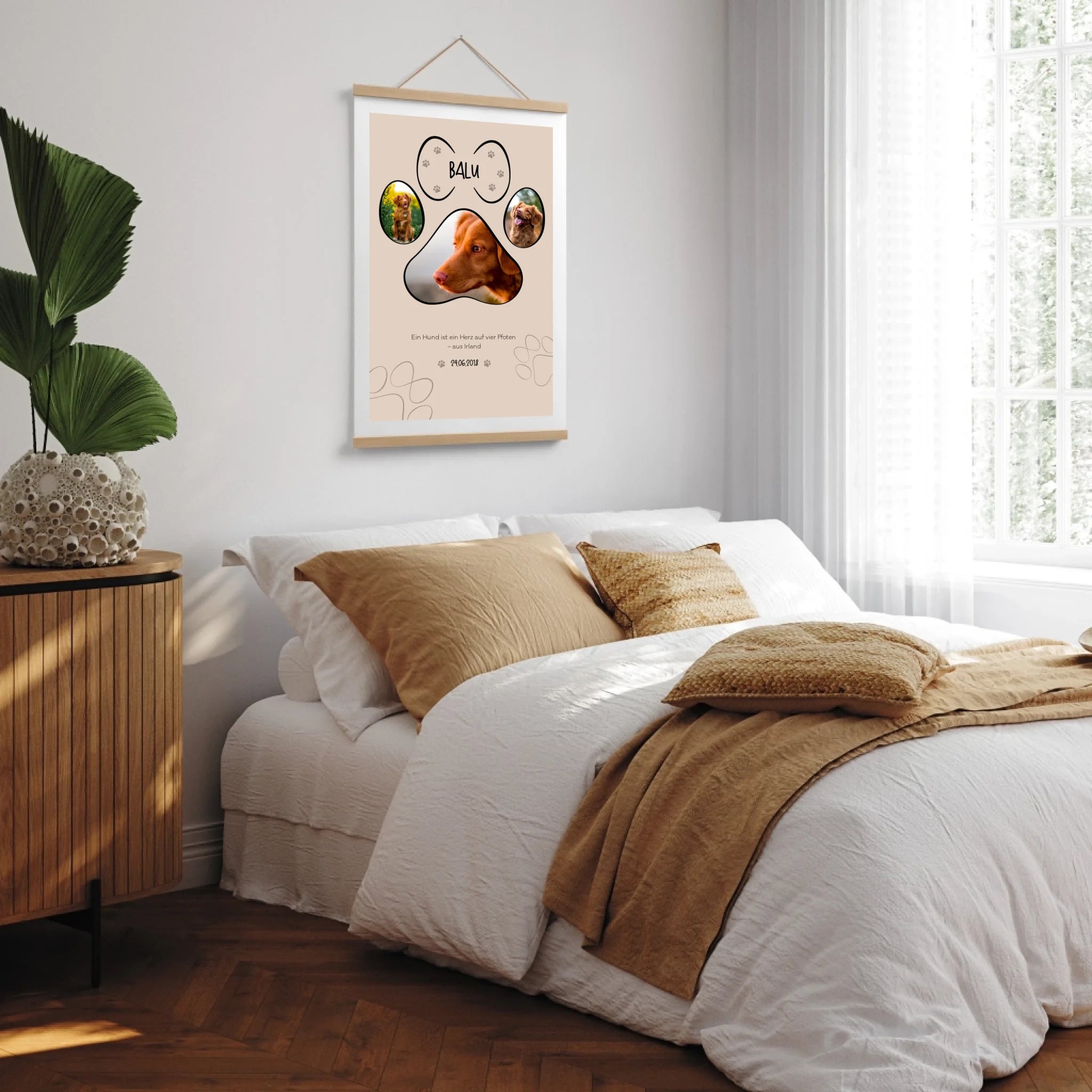 Poster-Holzleiste-MockUp-Schlafzimmer