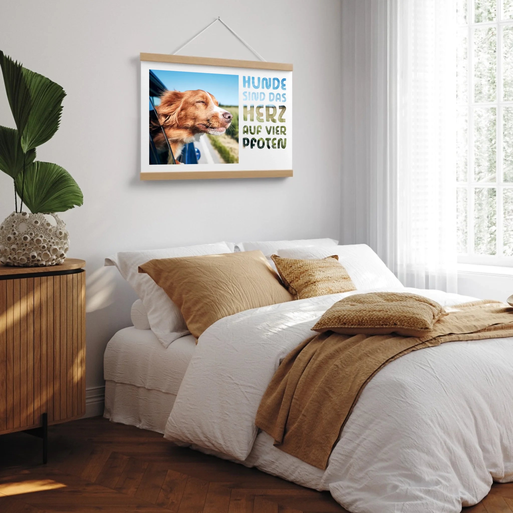Poster-Holzleiste-MockUp-Schlafzimmer